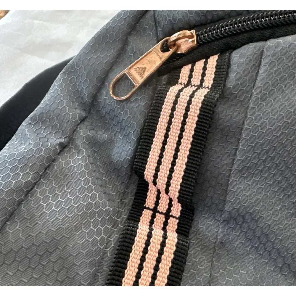 adidas Excel 6 Backpack Jersey Gray Rose Gold Laptop School Travel Book Bag